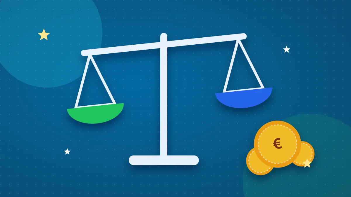 Balance qui compare deux options